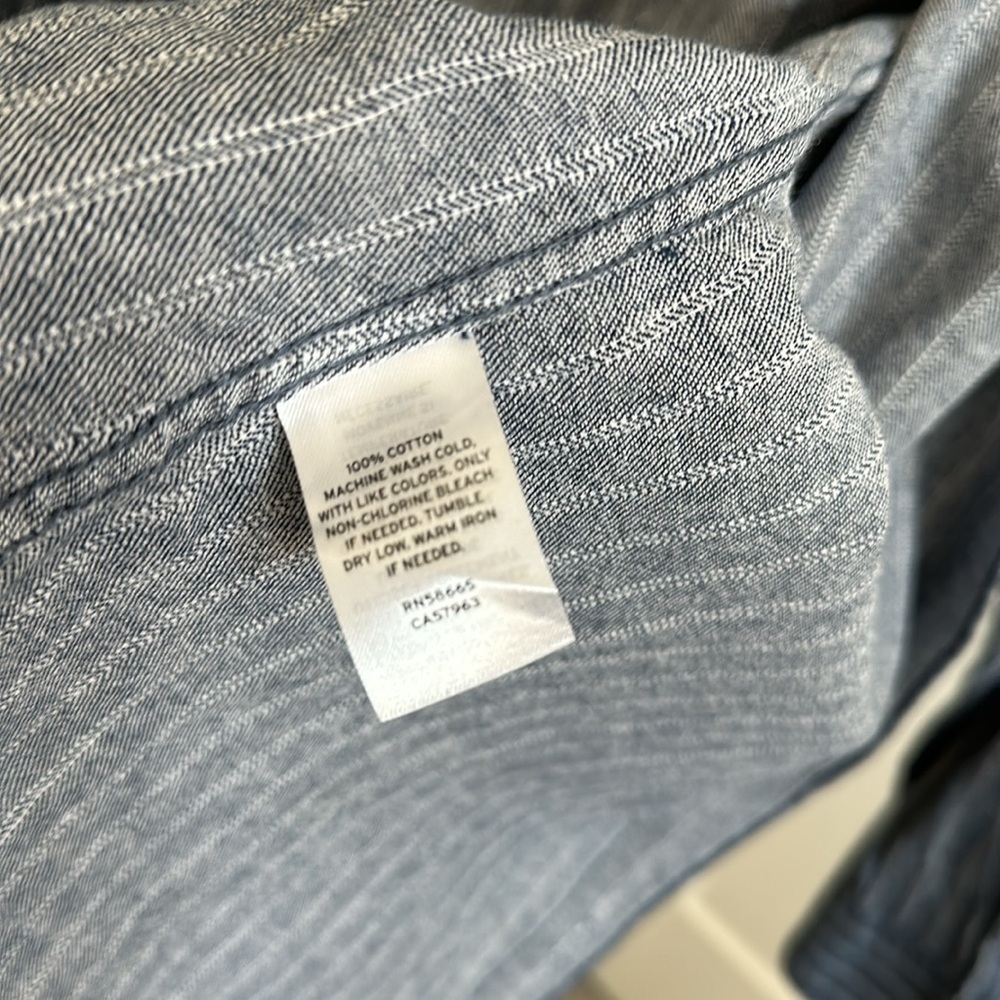 Wallin & Bros. striped denim men’s shirt sz M - Picture 5 of 7